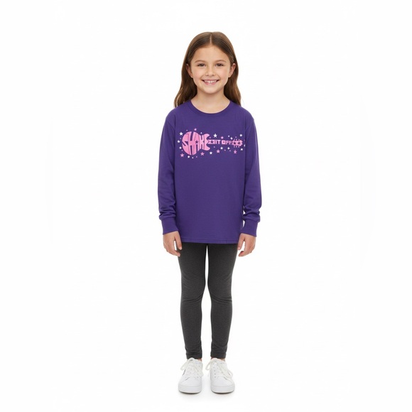 Port & Company Girls “ Shake It Off” Long Sleeve Size S (5/6) - Picture 2 of 5